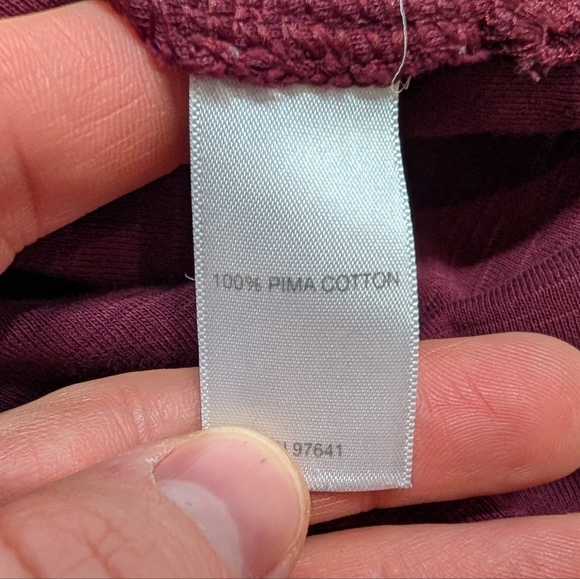 J. Jill Maroon Pima Cowl Neck Tunic Long Sleeve Top Womens Large - Picture 6 of 7